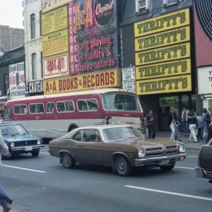 Yonge street in the 1980s. What was your favourite shop? credit: Flickr/fintano