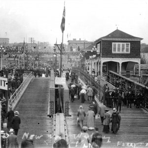 Looking north up Lonsdale Avenue from the ferry landing in North Vancouver in 1910