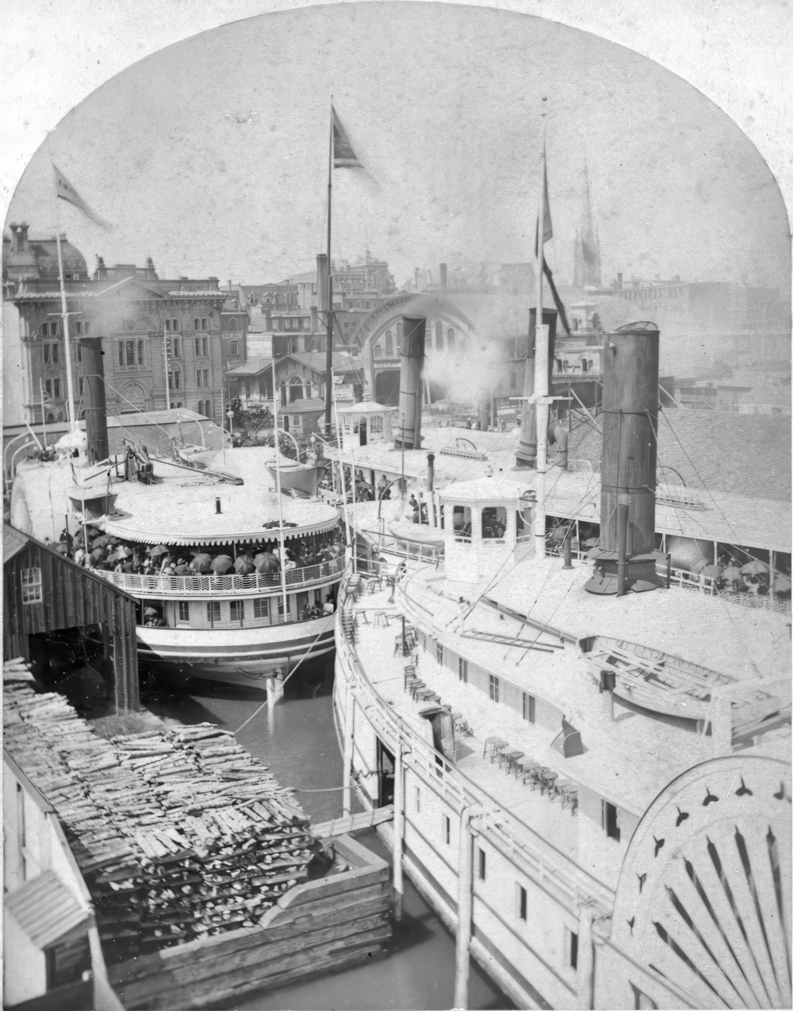 Toronto harbour in 1871